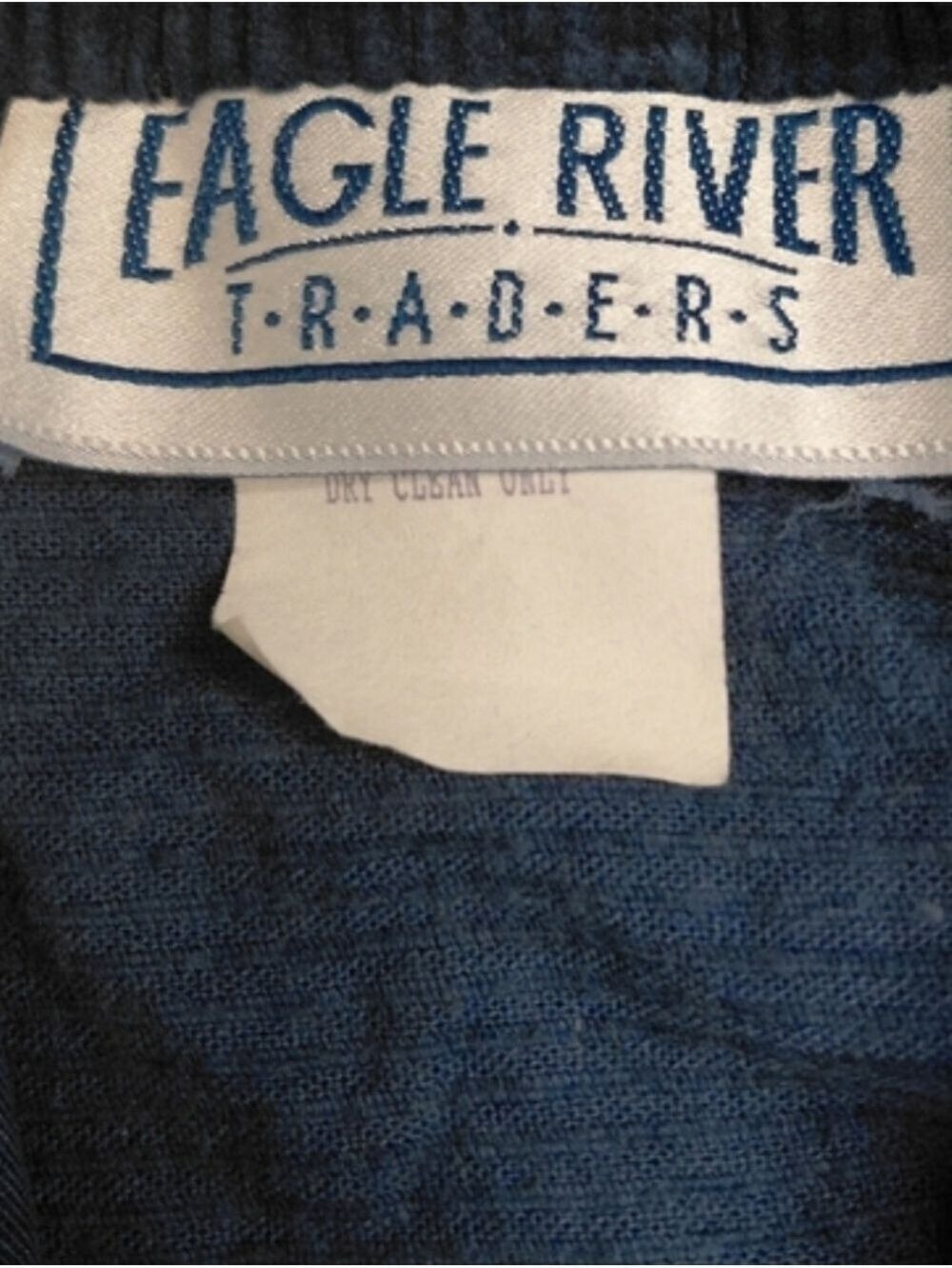 Eagle River Traders Blue Corduroy Vest Button Front Women’s Size 10 Boho Western - Picture 4 of 5